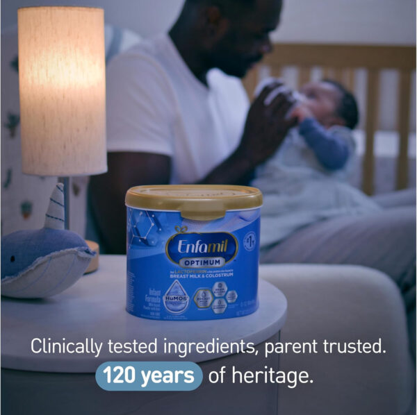 688a9538cb42c253b74693893ddd0a66cf7bfa5e03c8d8354906b.jpg Enfamil Optimum Baby Formula, Our Closest Formula to Breast Milk, Immune-Supporting Lactoferrin also found in Breast Milk, Brain-Building DHA, 20.5 Oz