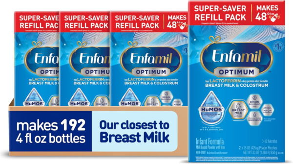688a95420258264825ac9d36016a0de0c2a379f3748ed1c6c3ee4.jpg Enfamil Optimum Baby Formula, Our Closest Formula to Breast Milk, Immune-Supporting Lactoferrin also found in Breast Milk, Brain-Building DHA, 20.5 Oz