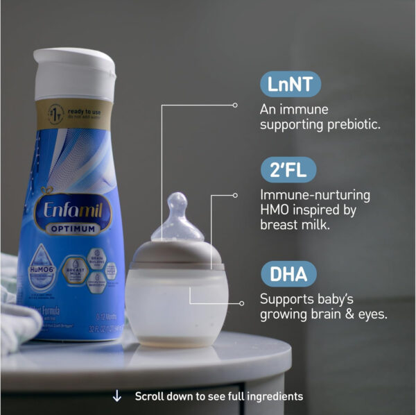 688a954d478bab1109e651c5b86e7a2e36811b6288477723937cd.jpg Enfamil Optimum Baby Formula, Our Closest Formula to Breast Milk, Immune-Supporting Lactoferrin also found in Breast Milk, Brain-Building DHA, 20.5 Oz