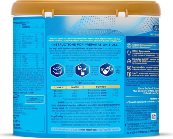 688a95584c9acd808768bd231881549ed1e7018e4c9167f64b9a4.jpg Enfamil Optimum Baby Formula, Our Closest Formula to Breast Milk, Immune-Supporting Lactoferrin also found in Breast Milk, Brain-Building DHA, 20.5 Oz