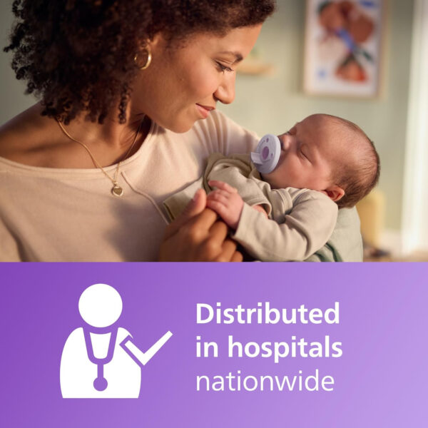 Philips Avent Soothie Orthodontic Baby Pacifiers, 100% Silicone Pacifiers, One Piece, BPA-Free, for Babies 0-3 Months, Green, 4 Pack, Model SCF190/41