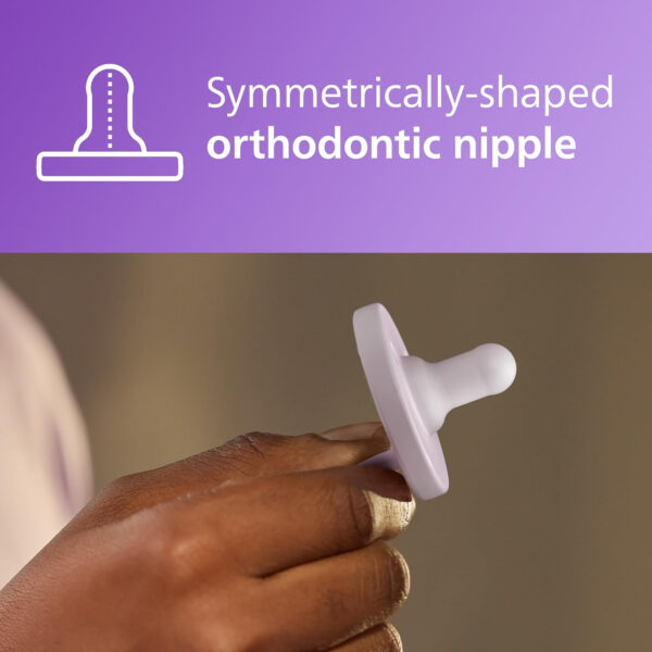 Philips Avent Soothie Orthodontic Baby Pacifiers, 100% Silicone Pacifiers, One Piece, BPA-Free, for Babies 0-3 Months, Green, 4 Pack, Model SCF190/41