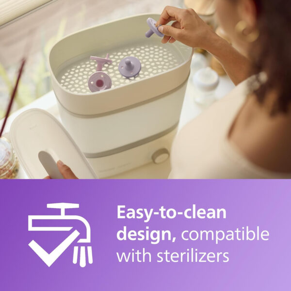 Philips Avent Soothie Orthodontic Baby Pacifiers, 100% Silicone Pacifiers, One Piece, BPA-Free, for Babies 0-3 Months, Green, 4 Pack, Model SCF190/41