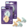 Philips Avent Soothie Orthodontic Baby Pacifiers, 100% Silicone Pacifiers, One Piece, BPA-Free, for Babies 0-3 Months, Green, 4 Pack, Model SCF190/41