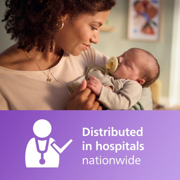 Philips Avent Soothie Orthodontic Baby Pacifiers, 100% Silicone Pacifiers, One Piece, BPA-Free, for Babies 0-3 Months, Green, 4 Pack, Model SCF190/41