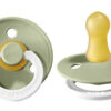 BIBS Pacifiers Colour Collection | Natural Rubber Baby Pacifier | Set of 2 BPA-Free Soothers | Made in Denmark | 0+ Months (Pack of 2) | Sage Night