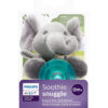 Philips AVENT Soothie Snuggle Pacifier Holder with Detachable Pacifier, 0m+, Elephant, SCF347/03- 1 Count (Pack of 1)