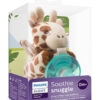 Philips AVENT Soothie Snuggle Pacifier Holder with Detachable Pacifier, 0m+, Elephant, SCF347/03- 1 Count (Pack of 1)