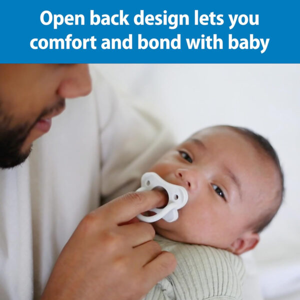 Dr. Brown’s HappyPaci 100% Silicone Pacifier 0-6m, BPA Free, White, Pink, Light Pink 3-Pack