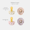 688a9a2121d453ff7d39b773ac7578a0e78262f8885f95c8f064a.jpg BIBS Boheme Soother 4-Pack. BPA Free Dummy Pacifier, Round Nipple. Natural Rubber Latex, Made in Denmark, Size 2 (6-18 Months), Dusky Lilac Mix
