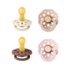 688a9a287c2ed7f586cbba6f8d5324491352a7afbeceb607effa1.jpg BIBS Boheme Soother 4-Pack. BPA Free Dummy Pacifier, Round Nipple. Natural Rubber Latex, Made in Denmark, Size 2 (6-18 Months), Dusky Lilac Mix