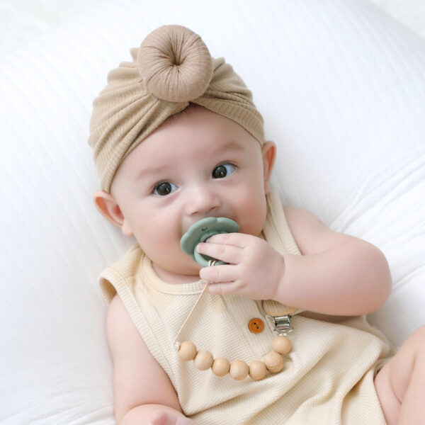 Moonkie Pacifiers Set of 2 | One-Piece Design Baby Pacifier with Large Air Holes | BPA-Free Safe Silicone Soother | 6 Months Up