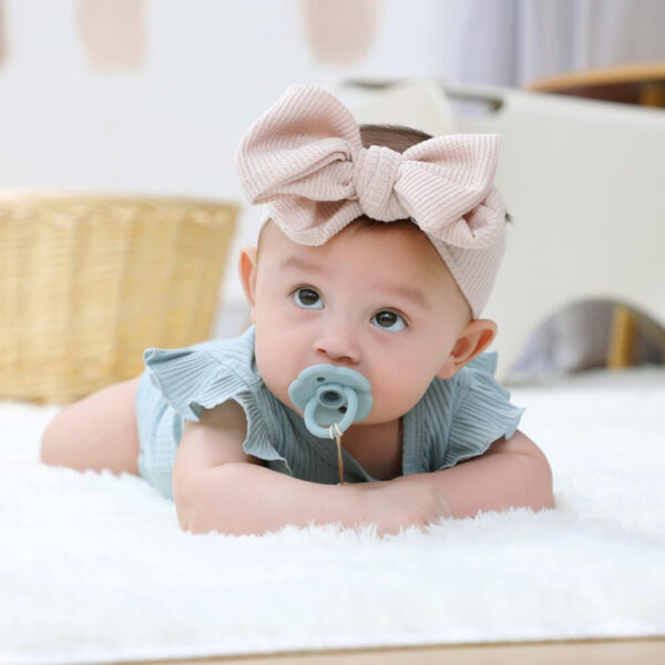 Moonkie Pacifiers Set of 2 | One-Piece Design Baby Pacifier with Large Air Holes | BPA-Free Safe Silicone Soother | 6 Months Up