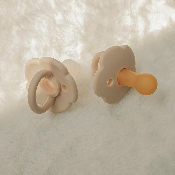 Moonkie Pacifiers Set of 2 | One-Piece Design Baby Pacifier with Large Air Holes | BPA-Free Safe Silicone Soother | 6 Months Up