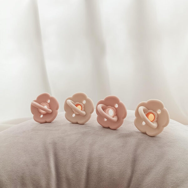 Moonkie Pacifiers Set of 2 | One-Piece Design Baby Pacifier with Large Air Holes | BPA-Free Safe Silicone Soother | 6 Months Up