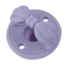 Nuby 3-D Sili Soother Pacifiers with Soft Handle and Two Safety Air Holes, 2 Pack, 0+ Months, Purple Bow and Pink Flowers