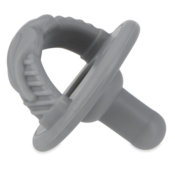 Nuby 3-D Sili Soother Pacifiers with Soft Handle and Two Safety Air Holes, 2 Pack, 0+ Months, Purple Bow and Pink Flowers