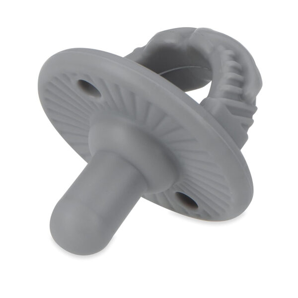 Nuby 3-D Sili Soother Pacifiers with Soft Handle and Two Safety Air Holes, 2 Pack, 0+ Months, Purple Bow and Pink Flowers