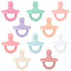 Ryan & Rose Cutie PAT Pacifier Teether 10 Pack Assorted Colors (Canyon (Boy), Flat)