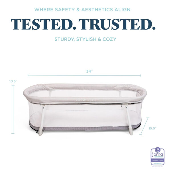 688a9d3e25c52966d63ab12dbdc476e975974485d5b13b4fff377.jpg Baby Delight Snuggle Nest Bassinet, Portable Baby Bed, for Infants 0 – 5 Months, Driftwood Grey