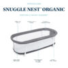 688a9d49d94272c96f77b5f1ff08a784173e42810965b5a46dee8.jpg Baby Delight Snuggle Nest Bassinet, Portable Baby Bed, for Infants 0 – 5 Months, Driftwood Grey
