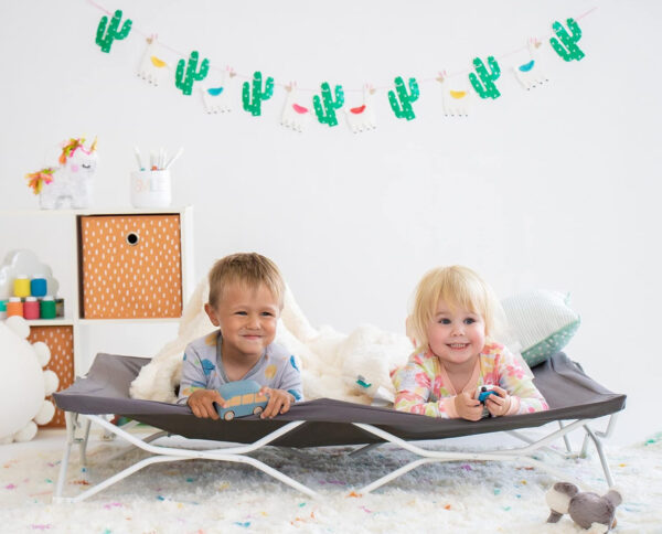 Regalo My Cot Deluxe Portable Toddler Bed with Canopy, Provides UV Protection