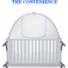 Baby Crib Tent Safety Net, Durable Strong Self-Locking Zippers, Protects from Climbing Out and, Insects, Mosquitoes, Installs with Rods (Crib 52.25" - 28.25")