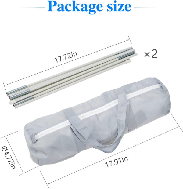 Baby Crib Tent Safety Net, Durable Strong Self-Locking Zippers, Protects from Climbing Out and, Insects, Mosquitoes, Installs with Rods (Crib 52.25" - 28.25")