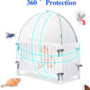 Baby Crib Tent Safety Net, Durable Strong Self-Locking Zippers, Protects from Climbing Out and, Insects, Mosquitoes, Installs with Rods (Crib 52.25" - 28.25")