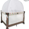 Baby Crib Tent Safety Net, Durable Strong Self-Locking Zippers, Protects from Climbing Out and, Insects, Mosquitoes, Installs with Rods (Crib 52.25" - 28.25")