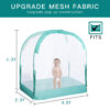 Crib Tent Crib Net to Keep Baby in, Pop Up Crib Tent Canopy Keep Baby from Climbing Out (55.2" L x 27.6" W x 51.6" H)