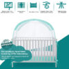 Crib Tent Crib Net to Keep Baby in, Pop Up Crib Tent Canopy Keep Baby from Climbing Out (55.2" L x 27.6" W x 51.6" H)