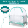 Crib Tent Crib Net to Keep Baby in, Pop Up Crib Tent Canopy Keep Baby from Climbing Out (55.2" L x 27.6" W x 51.6" H)