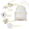 Crib Tent Crib Net to Keep Baby in, Pop Up Crib Tent Canopy Keep Baby from Climbing Out (55.2" L x 27.6" W x 51.6" H)