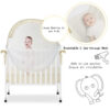 Crib Tent Crib Net to Keep Baby in, Pop Up Crib Tent Canopy Keep Baby from Climbing Out (55.2" L x 27.6" W x 51.6" H)