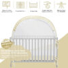 Crib Tent Crib Net to Keep Baby in, Pop Up Crib Tent Canopy Keep Baby from Climbing Out (55.2" L x 27.6" W x 51.6" H)