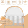 Crib Tent Crib Net to Keep Baby in, Pop Up Crib Tent Canopy Keep Baby from Climbing Out (55.2" L x 27.6" W x 51.6" H)