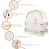 Crib Tent Crib Net to Keep Baby in, Pop Up Crib Tent Canopy Keep Baby from Climbing Out (55.2" L x 27.6" W x 51.6" H)