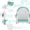 Crib Tent Crib Net to Keep Baby in, Pop Up Crib Tent Canopy Keep Baby from Climbing Out (55.2" L x 27.6" W x 51.6" H)