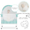 Crib Tent Crib Net to Keep Baby in, Pop Up Crib Tent Canopy Keep Baby from Climbing Out (55.2" L x 27.6" W x 51.6" H)