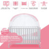 Crib Tent Crib Net to Keep Baby in, Pop Up Crib Tent Canopy Keep Baby from Climbing Out (55.2" L x 27.6" W x 51.6" H)