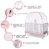Crib Tent Crib Net to Keep Baby in, Pop Up Crib Tent Canopy Keep Baby from Climbing Out (55.2" L x 27.6" W x 51.6" H)