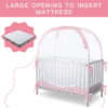 Crib Tent Crib Net to Keep Baby in, Pop Up Crib Tent Canopy Keep Baby from Climbing Out (55.2" L x 27.6" W x 51.6" H)