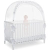 Crib Tent Crib Net to Keep Baby in, Pop Up Crib Tent Canopy Keep Baby from Climbing Out (55.2" L x 27.6" W x 51.6" H)