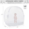 Crib Tent Crib Net to Keep Baby in, Pop Up Crib Tent Canopy Keep Baby from Climbing Out (55.2" L x 27.6" W x 51.6" H)