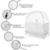 Crib Tent Crib Net to Keep Baby in, Pop Up Crib Tent Canopy Keep Baby from Climbing Out (55.2" L x 27.6" W x 51.6" H)