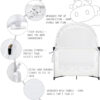 Crib Tent Crib Net to Keep Baby in, Pop Up Crib Tent Canopy Keep Baby from Climbing Out (55.2" L x 27.6" W x 51.6" H)