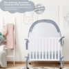 Crib Tent Crib Net to Keep Baby in, Pop Up Crib Tent Canopy Keep Baby from Climbing Out (55.2" L x 27.6" W x 51.6" H)