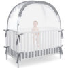 Crib Tent Crib Net to Keep Baby in, Pop Up Crib Tent Canopy Keep Baby from Climbing Out (55.2" L x 27.6" W x 51.6" H)