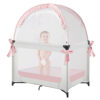Crib Tent Crib Net to Keep Baby in, Pop Up Crib Tent Canopy Keep Baby from Climbing Out (55.2" L x 27.6" W x 51.6" H)